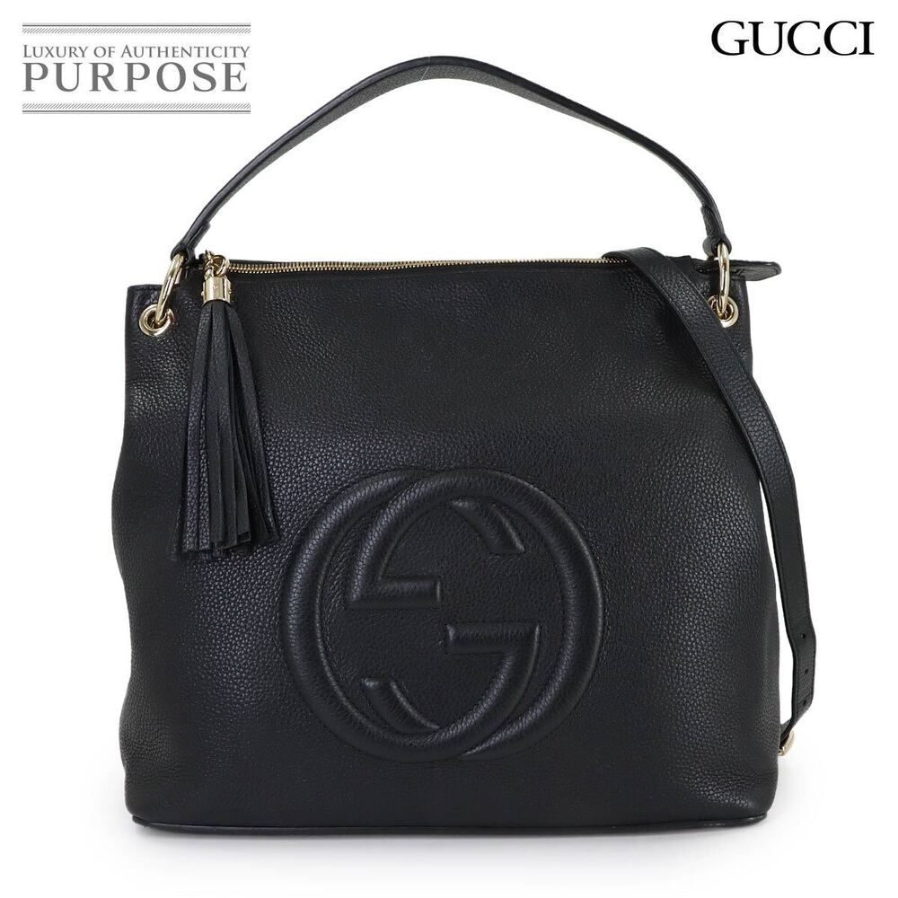 Gucci Soho Disco Shoulder Bag Leather Black